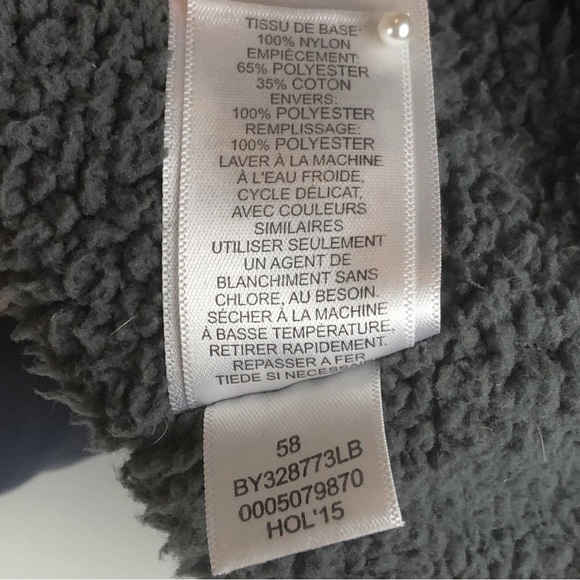 TUCKER + TATE Boy’s Gray Heather Herringbone Texture Blue Puffer Vest, size 5 - Picture 8 of 9